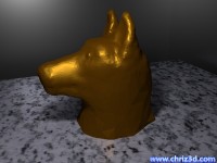 thumb image of ﻿German shepherd bust
