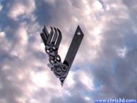 thumb image of ﻿Vikings logo 3D keychain
